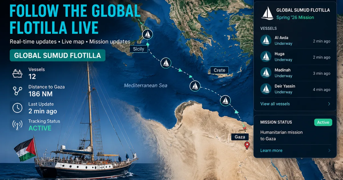 Sumud Tracking: Where Is the Global Sumud Flotilla?